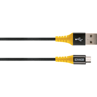 Schwaiger Ladekabel Usb 2.0 A > Usb Micro 1, 2m Schwarz/ gelb 1