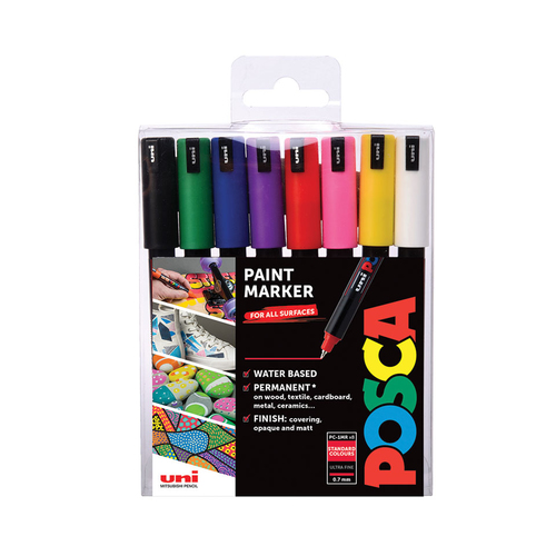 Posca -POSCA Marker UNI PC-1MR 8er Set Metallic -Posca Hardware