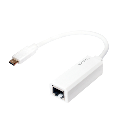-USB USB3.1 Typ-C-> RJ45 Gigabit Ethernet LAN -Logilink Adapter/Cable Grooves.land/Playthek