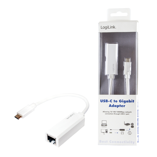 -USB USB3.1 Typ-C-> RJ45 Gigabit Ethernet LAN -Logilink Adapter/Cable Grooves.land/Playthek