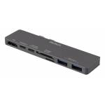 Deltaco - USBC-1290 Notebook-Dockingstation & Portreplikator Andocken Silber (USBC-1290)