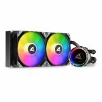 Sharkoon - S80 RGB, All-in-One-Flssigkeitskhler, 12 cm, 600 RPM, 2000 RPM, 35 dB, 131,93