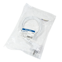 Logilink Netzkabel Cee7/ 7 Stecker 90of. Kabelende 1, 5m W 2