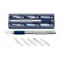 Wedo - Hobbymesser-Set mit 6 verschiedenen Klingenformen silbe