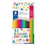 Staedtler - Staedtler 157 laápiz de color Negro, Azul, Burdeos, Marrón, Verde, Azul claro, Cian claro, Mauve, Naranja, Melocotón, Rojo, Amarillo 14 pieza(s)