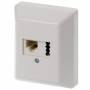 Rutenbeck - Modular / TAE Kombi-Anschlussdose, Schraubklemmen, Aufputz, reinwei RAL 9010 Zum Anschluss eines ISDN-Gertes oder T