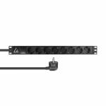 Lanview - LVR-3MSCH-SPD-SCH8 Stromverteilereinheit (PDU) 8 AC-Ausgnge 1U Schwarz (LVR-3MSCH-SPD-SCH8)
