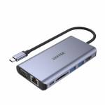 Unitek - D1019B USB-C Hub 8W1 USB-C 3.1, PD 100W, D1019B (D1019B)