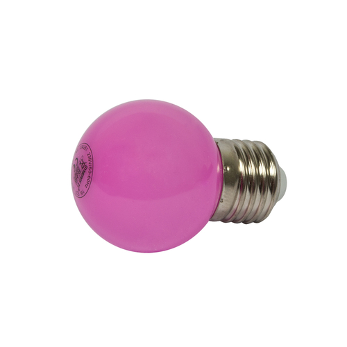 Retrofit E27 Tropfenlampe G45 pink 1 Watt fr Lichterkette