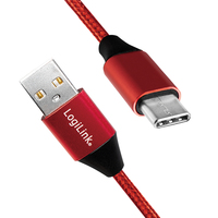 Logilink Usb 2.0 Kabel Zu Usb-c Stecker, Rot, 0, 3m 1