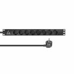 Lanview - LVR-2MSCH-LIC-SCH8 Stromverteilereinheit (PDU) 8 AC-Ausgnge 1U Schwarz (LVR-2MSCH-LIC-SCH8)