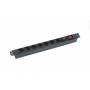 Triton - RAB-PD-X12-A1 - Steckdosenleiste (Rack - einbaufhig) - Ausgangsanschlsse: 7 - 1U - 48,3 cm (19) - RAL 9005 (RAB-PD-
