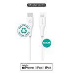 Estuff - INFINITE - USB-Kabel - Lightning (M) gerade zu Lightning (M) gerade - USB2.0 2,4 A - 1,0m - 100% recycled plastic - wei� (