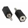 Intos Electronic Klinkenadapter -2, 5mm Klinke Buchse An 3, 5 - InLine 99309 2.5mm 3.5mm Black cable interface/gender adapter