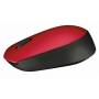 Logitech - M171 - Maus - kabellos - 2,4 GHz - kabelloser Empfnger (USB) - Schwarz, Rot (910-004641)
