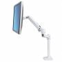Ergotron - ERGOTRON LX Monitor Arm mit hoher Sule in Wei - Monitor Tischhalterung mit patentierter CF-Technologie fr Bil