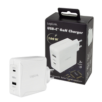 Logilink Pa0281 Usb Wall Charger, 2port, Usb-af & Usb-cf, 10 7