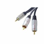 Shiverpeaks - shiverpeaks sp-PROFESSIONAL Audio-Kabel 1,5 m 3.5mm 2 x RCA Blau - Chrom (SP30832)
