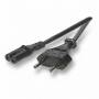 Efb-elektronik - EFB Netzleitung Euro - C7 180, schwarz, 2.0 m, 2 x 0.75 mm (EK502.2)