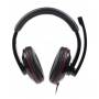 Gembird - gembird Headset stereo schwarz/rot USB
