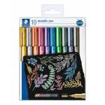 Staedtler - Marker Metallic 10 Stck im Etui, 1-2mm