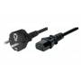 Tecline - Netzanschlusskabel, Schukostecker gerade an Kaltgertebuchse, schwarz, 1,8 m Netzanschlusskabel fr Deutschland, Frank