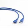 Gembird - Cablexpert CCP-mUSB3-AMBM-0.5M - USB-Kabel - Micro-USB Typ B (M) zu USB Typ A (M) - USB 3.0 - 50 cm - geformt (CCP-MUSB3-AMBM-0.