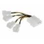 Inline - InLine 33341A adaptateur et connecteur de cbles 3 pin 4 pin Noir, Blanc, Jaune