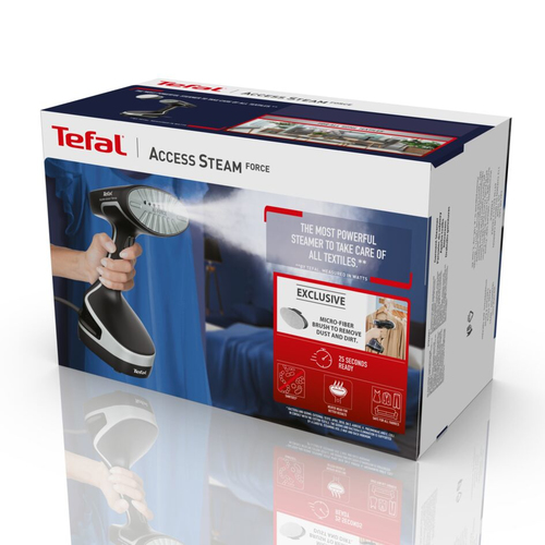Tefal -Acces Steam Force ACESS STEAM FORCE DT8250 -Tragbare Dampfbürste -2  l 0 -4 min 0 -Schwarz -Tasten -Handschalter (DT82 -Tefal  Hardware/Electronic