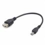 Gembird - USB A - Micro-USB B - 0.15m - USB A - Micro-USB B - Mnnlich/weiblich - Gerade - Gerade - Schwarz (A-OTG-AFBM-03)