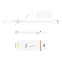 J5 Create - j5create JVAW76 ScreenCast 4K HDMI Wireless Display Adapter, White