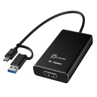 J5 Create - j5create JVA11-N 4K-HDMI?-Aufnahmeadapter - Schwarz - USB 3.2 Gen 1 (3.1 Gen 1) - 3840 x 2160 Pixel - Aluminium - 0,19 m - Taiwa