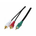 Exertis Connect - CUC Exertis Connect 108791 Audio-Kabel 3 m 3.5mm 2 x RCA Schwarz (108791)