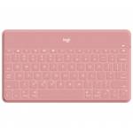 Logitech - Keys-To-Go Keyboard Bluetooth QWERTY Pan Nordic Blush Pink for Apple iPad/iPhone/TV [en-Version, German Keyboard]