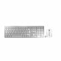 Cherry - DW 9100 Slim - Tastatur-und-Maus-Set wireless white/silver QWERTZ DE [DE-Version, German Keyboard]