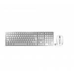 Cherry - CHERRY DW 9100 SLIM teclado RF Wireless + Bluetooth AZERTY Francs Plata