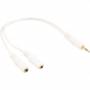 Inline - - Audio-Kabel - Klinken Y-Kabel - 1 x Klinke 3,5 mm (M) - 2 x Klinke 3,5 mm (W) - weiss (99300G)