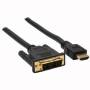 Inline - - Videokabel - Single Link - HDMI / DVI - HDMI, 19-polig (M) - DVI-D (M) - 2,0m - abgeschirmt - (HDMI 1,3) - Schwarz (17662P)