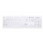 Active Key - AK-C8100F-U1 Desinfizierbare PC-Tastatur mit CleanFunction wei US (AK-C8100F-U1-W/US) [DE-Version, German Keyboard]