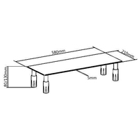 Techly Universal Ablagetisch Aus Glas, 580 X 210 X130mm 3