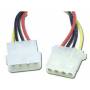 Inline - Lfterkabel Verlngerung PWM - 4pol Molex Stecker / Buchse - 0,30m