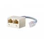 Metz Connect - BTR NETCOM 130608480101-E RJ-45 2 x RJ-45 White,Grey cable interface/gender adapter