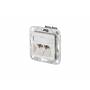 Metz Connect - METZ CONNECT BTR IT CONNECT E-DAT modul 8/8(8) UPk - Anschlussdose, unterputz - RJ-45 X 2 - Pure White, RAL 9010 - 2 Ports (1309