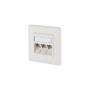 Metz Connect - METZ CONNECT BTR IT CONNECT E-DAT modul 3x8(8) UP - Anschlussdose, unterputz - RJ-45 X 3 - Pure White, RAL 9010 - 3 Ports (13091