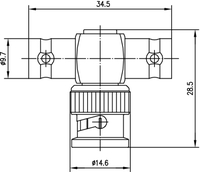 Telegrtner - BNC-T-Stck (F-M-F) - Videoanschlu - BNC (W) - BNC (M) - BNC (W)