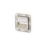 Metz Connect - BTR E-DAT modul 3x8(8) UPk w/o modules - Anschlussdose, unterputz - Pure White, RAL 9010 - 3 Ports (1309161102-E)