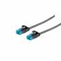 Diverse 2 - Patchkabel RJ45 UTP(U/UTP). 7m schwarz CAT6, PVC, slimline d=3.5mm,