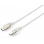 Equip - Equip USB 2.0 Typ A to Typ B Cable, 5.0m, Transparent silver