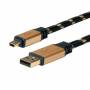 Roline - ROLINE GOLD USB 2.0 Kabel, Typ A - 5-Pin Mini 3,0m (11.02.8823)