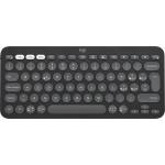 Mouse Cordless - K380s Pebble Keyboard 2 - Graphite [IT-Version, English/Italien Keyboard]